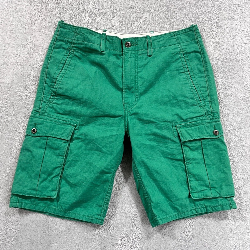 Levi's Cargo Shorts‎ Men's 33" Cotton Relaxed Fit Green Y2K Skater Summer Casual